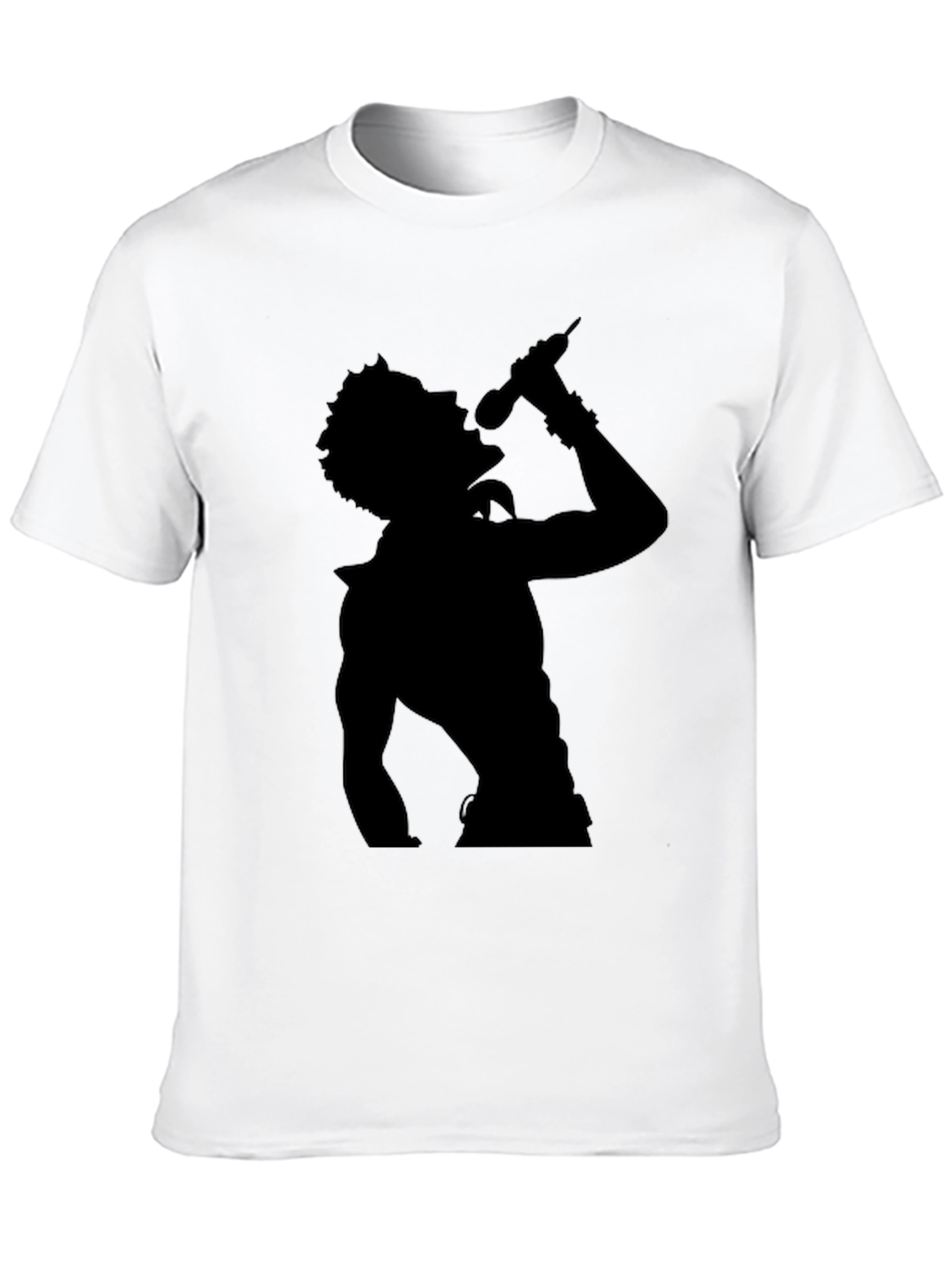 Silhouette Singer Black T-Shirt - Musical Style