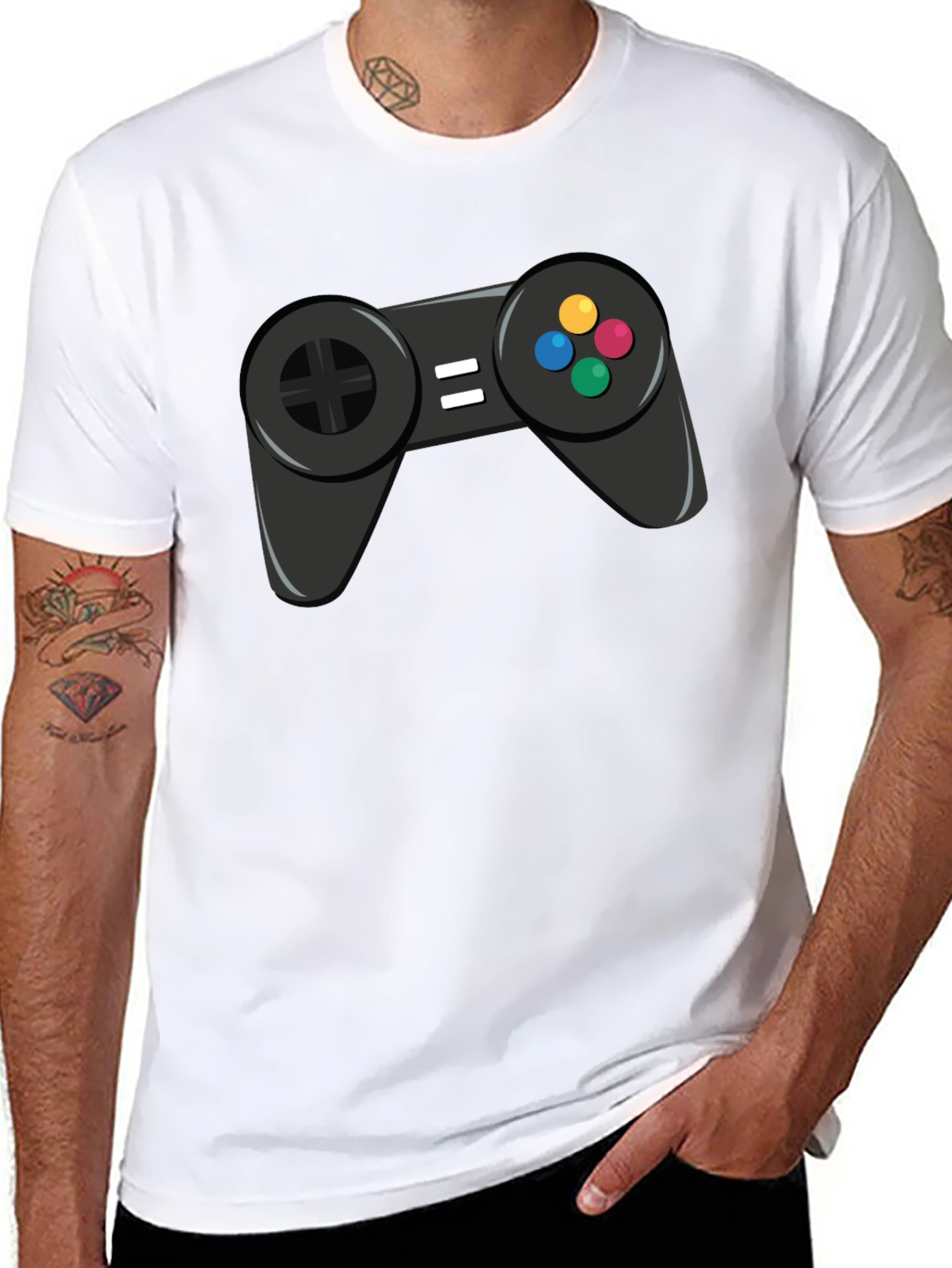 Gamer Graphic Tee - Black Cotton Shirt