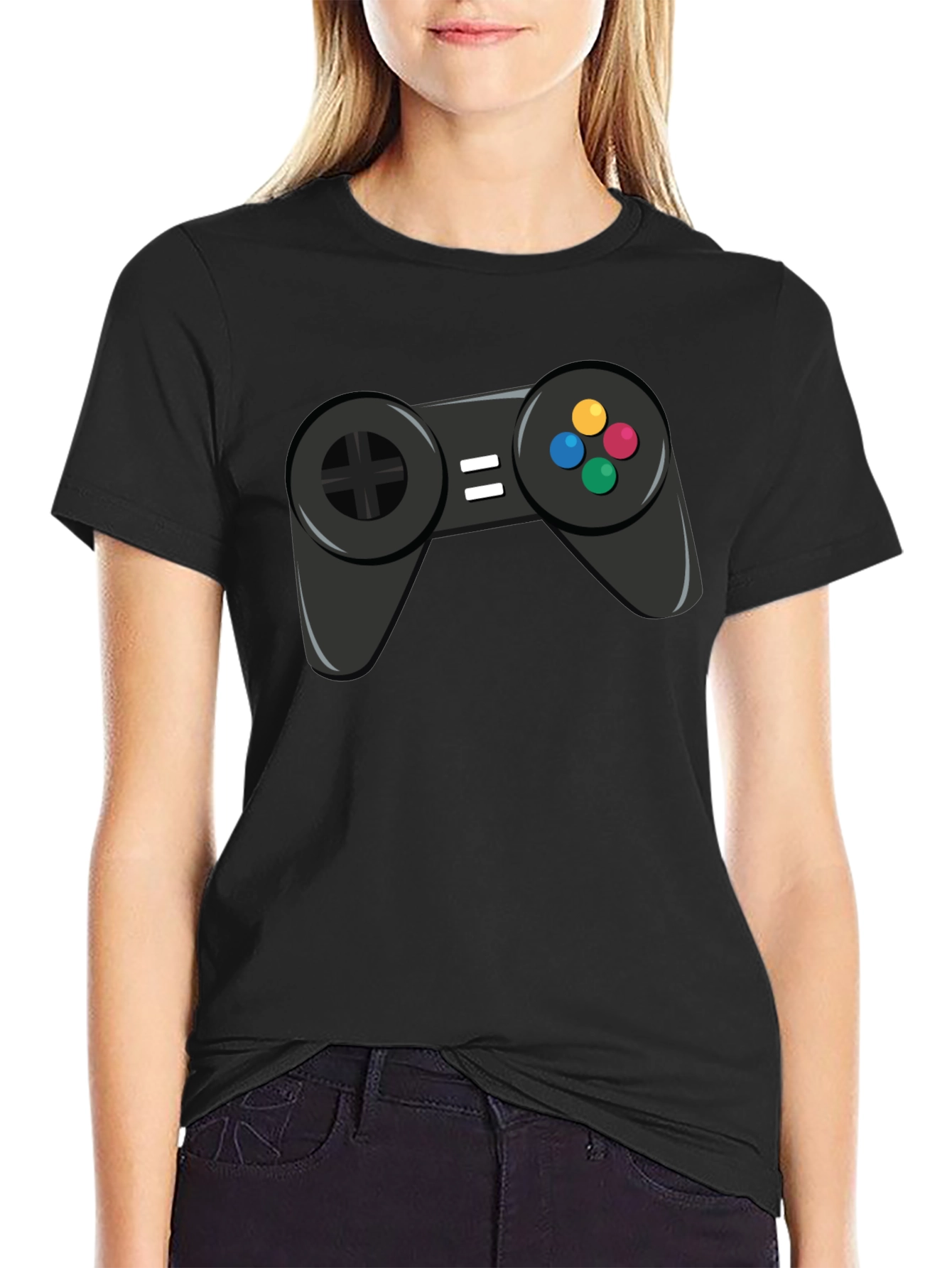 Gamer Graphic Tee - Black Cotton Shirt