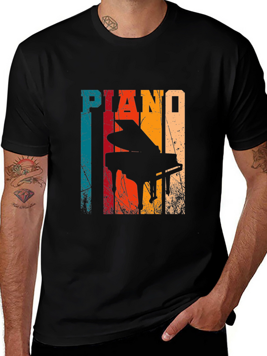 Vintage Piano T-Shirt - Retro Style Music Tee
