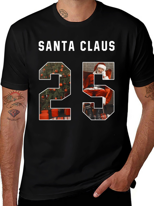 Santa Claus Jersey Tee - Holiday Cheer