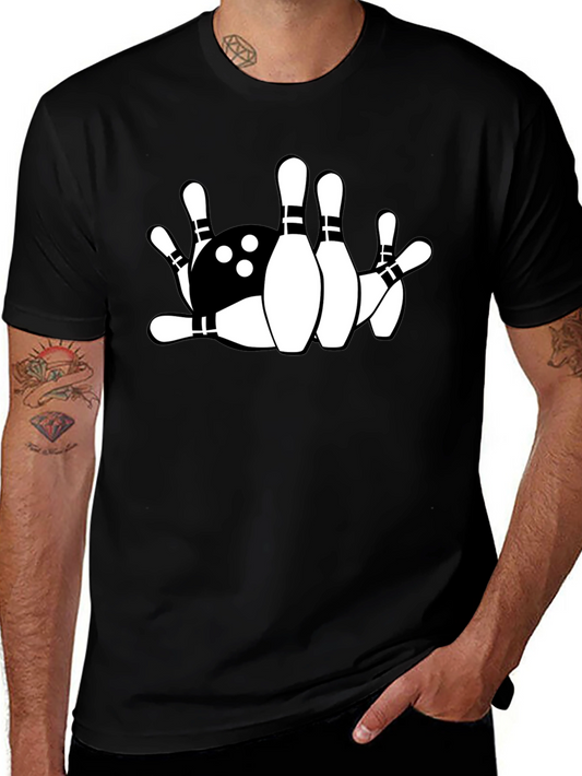 Bowling Strike T-Shirt - Classic Black Tee