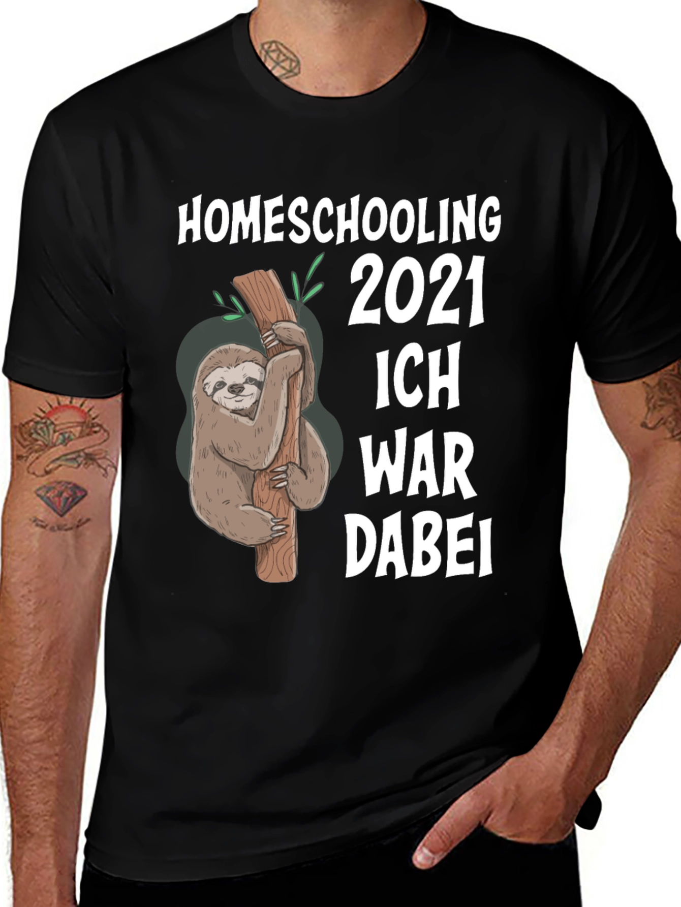 Homeschooling 2021 Sloth Graphic Tee