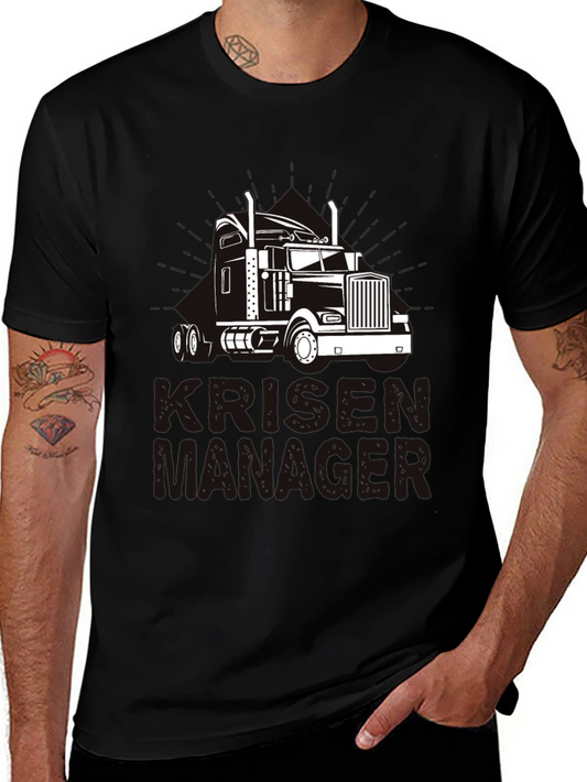 Trucker Crisis Manager Black T-Shirt