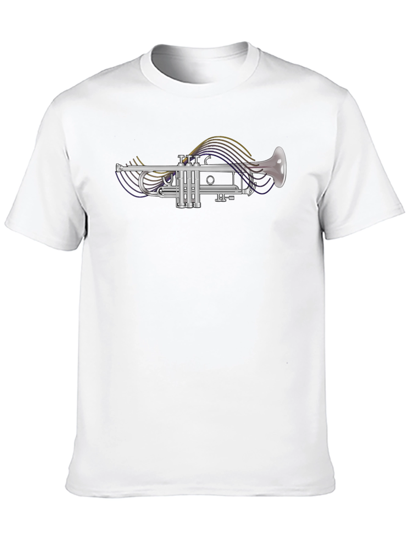 Trumpet Graphic T-Shirt - Black Cotton Tee