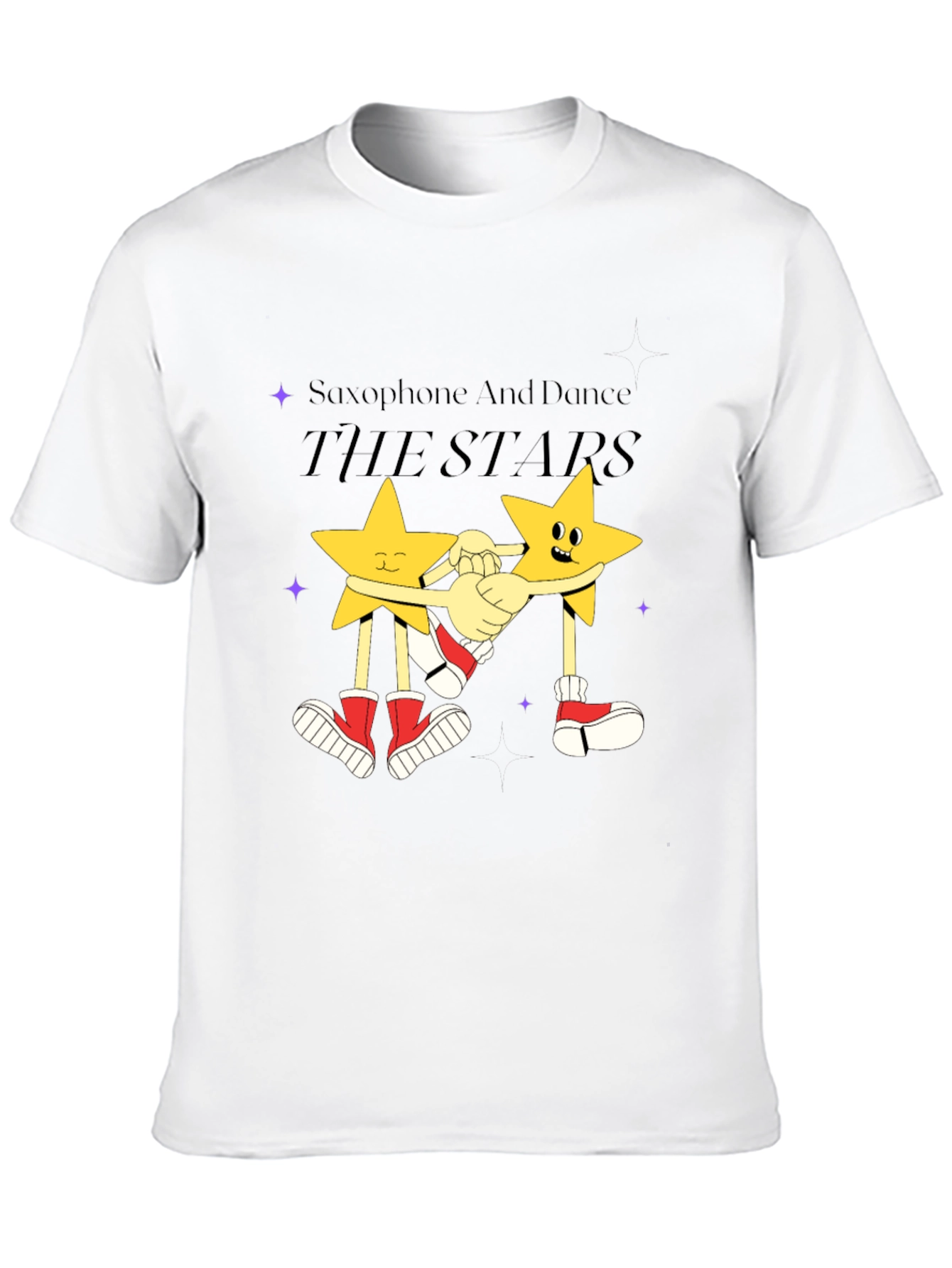 Saxophone And Dance The Stars Graphic Tee