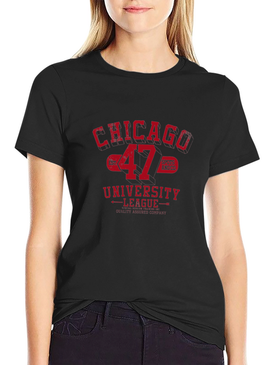 Chicago 47 University League Black Graphic T-Shirt