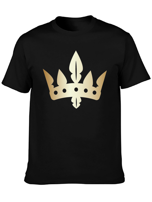 Golden Crown Graphic Black T-Shirt