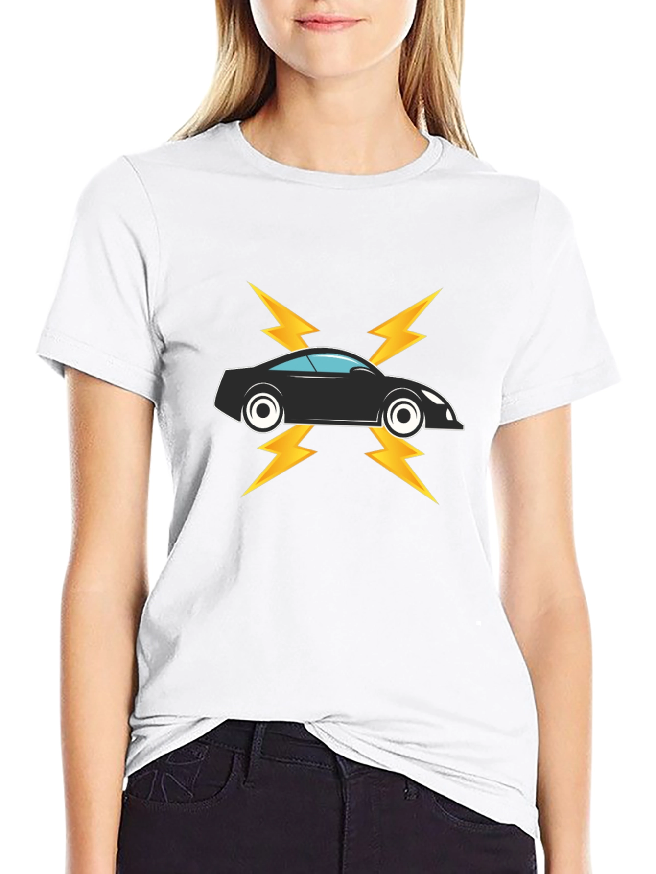 Electric Car T-Shirt - Black Cotton Tee