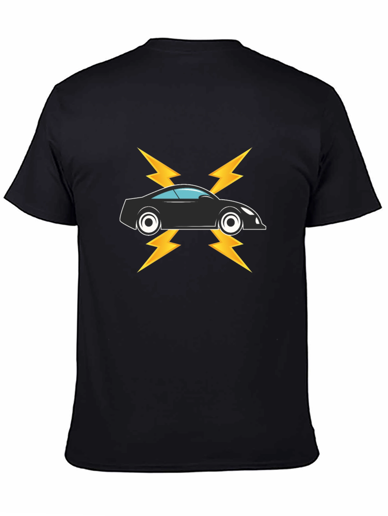 Electric Car T-Shirt - Black Cotton Tee