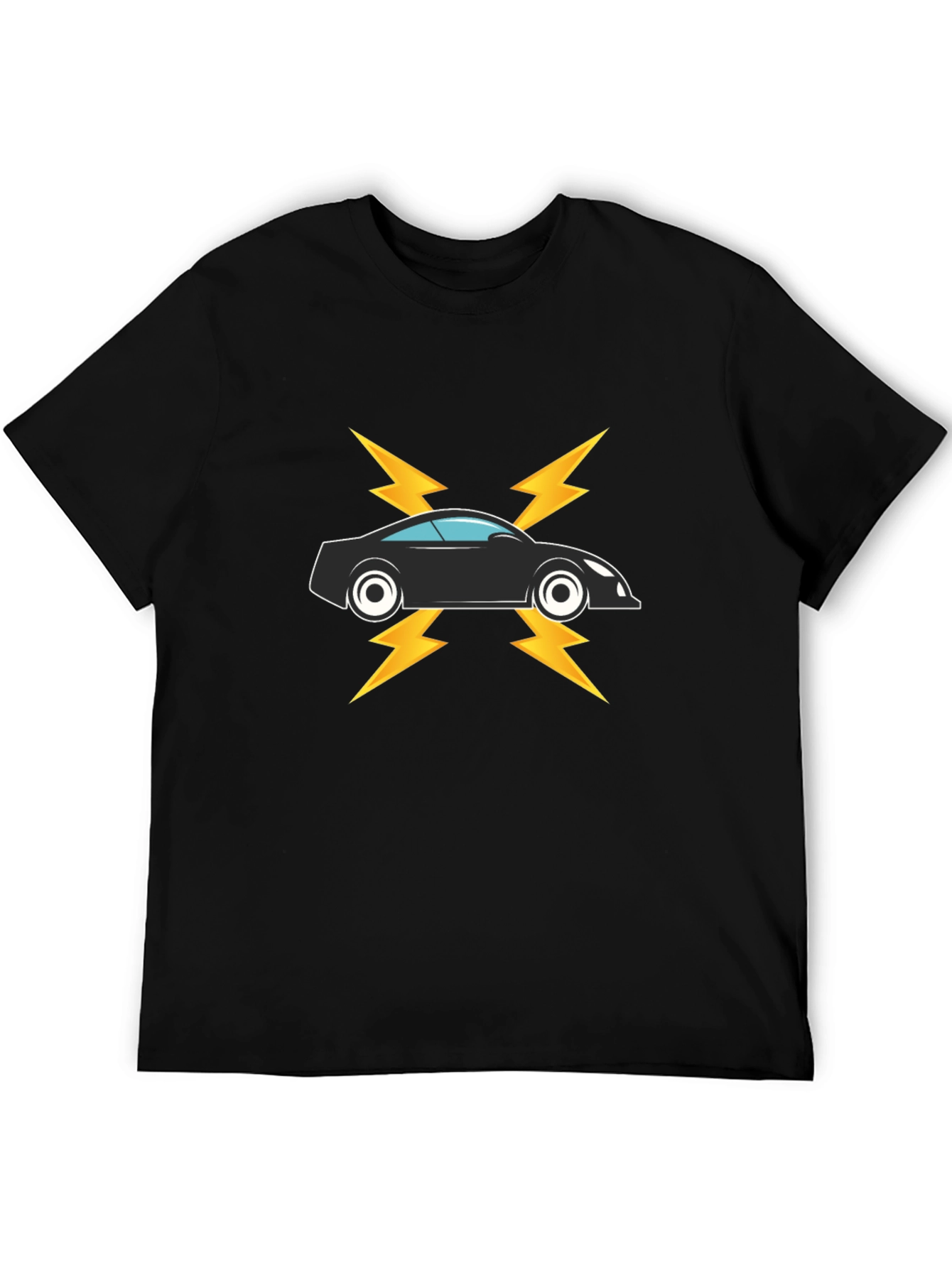Electric Car T-Shirt - Black Cotton Tee