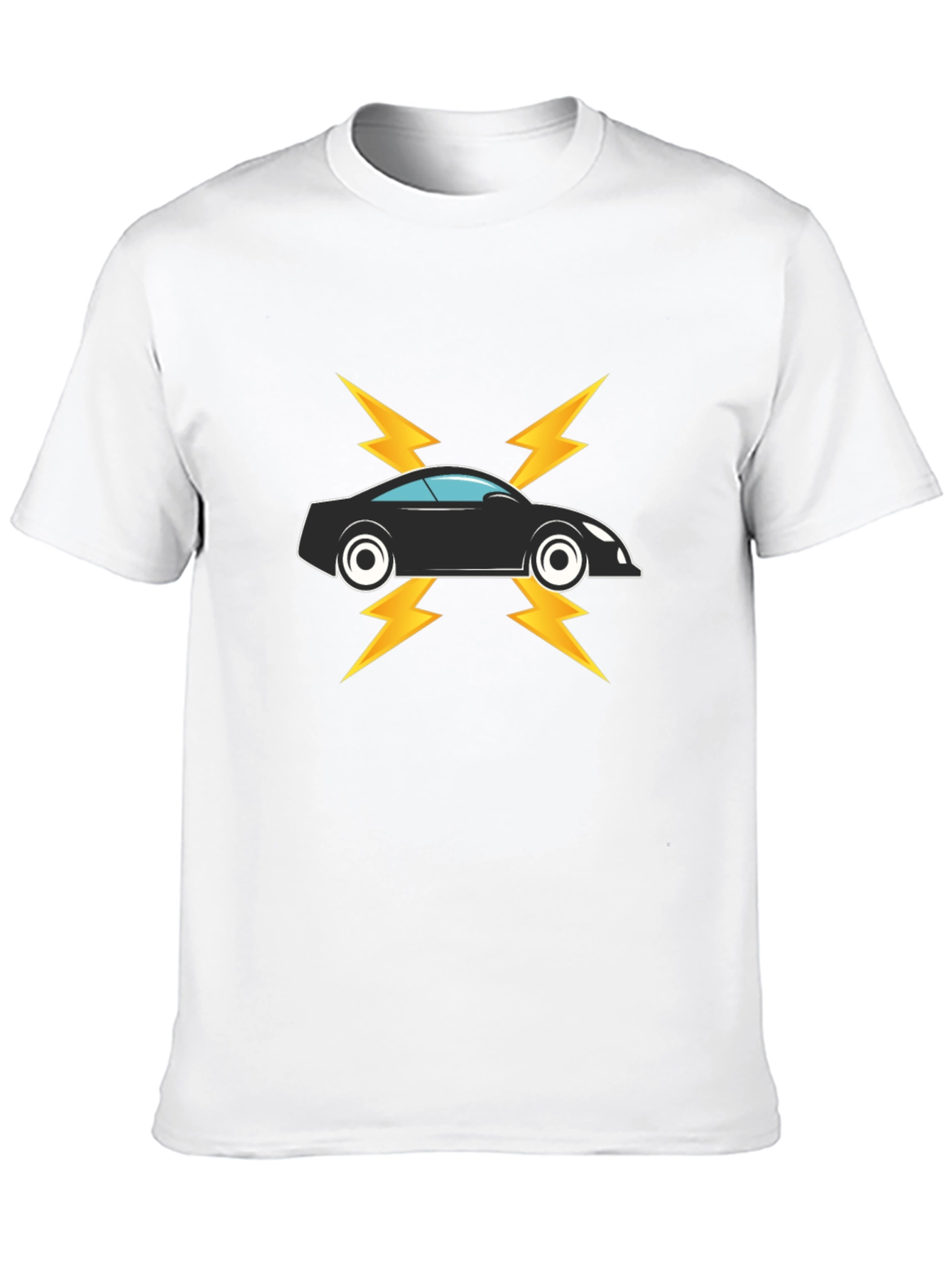 Electric Car T-Shirt - Black Cotton Tee