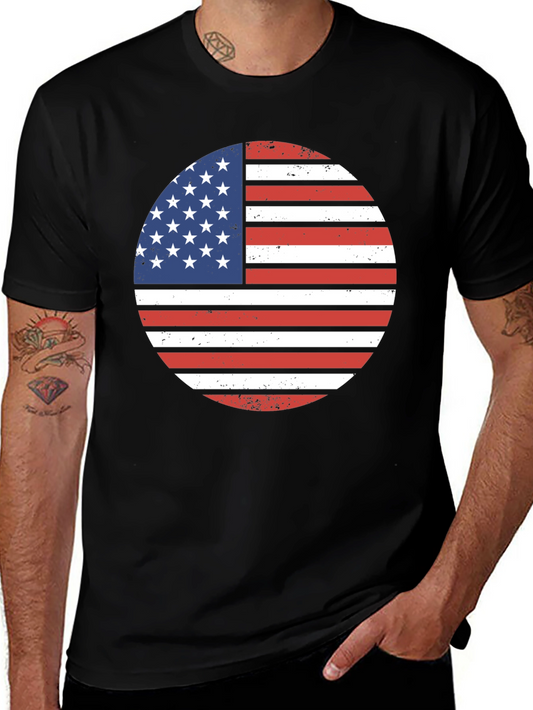 American Flag Circle Graphic Tee