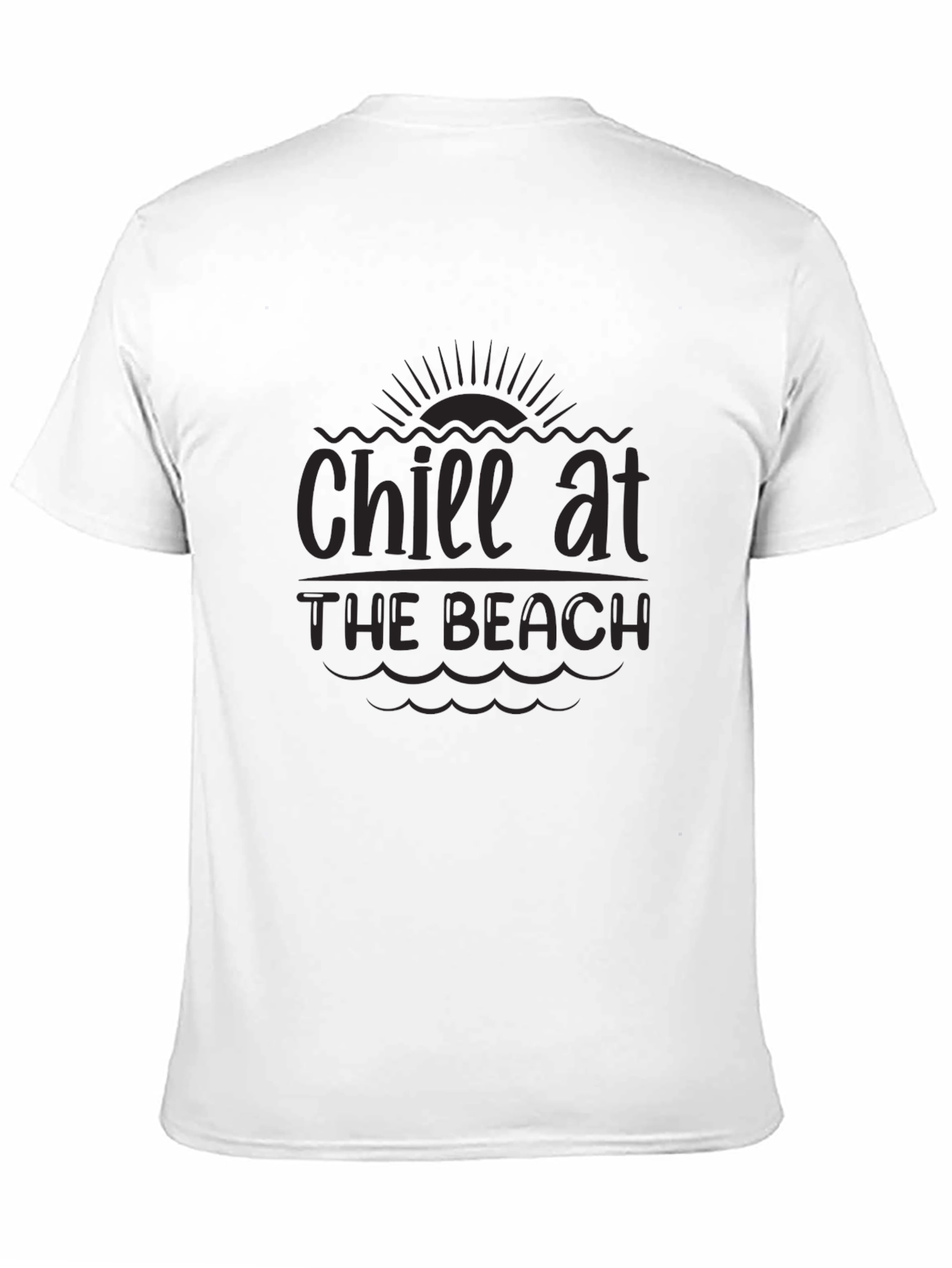 Chill at the Beach Black T-Shirt