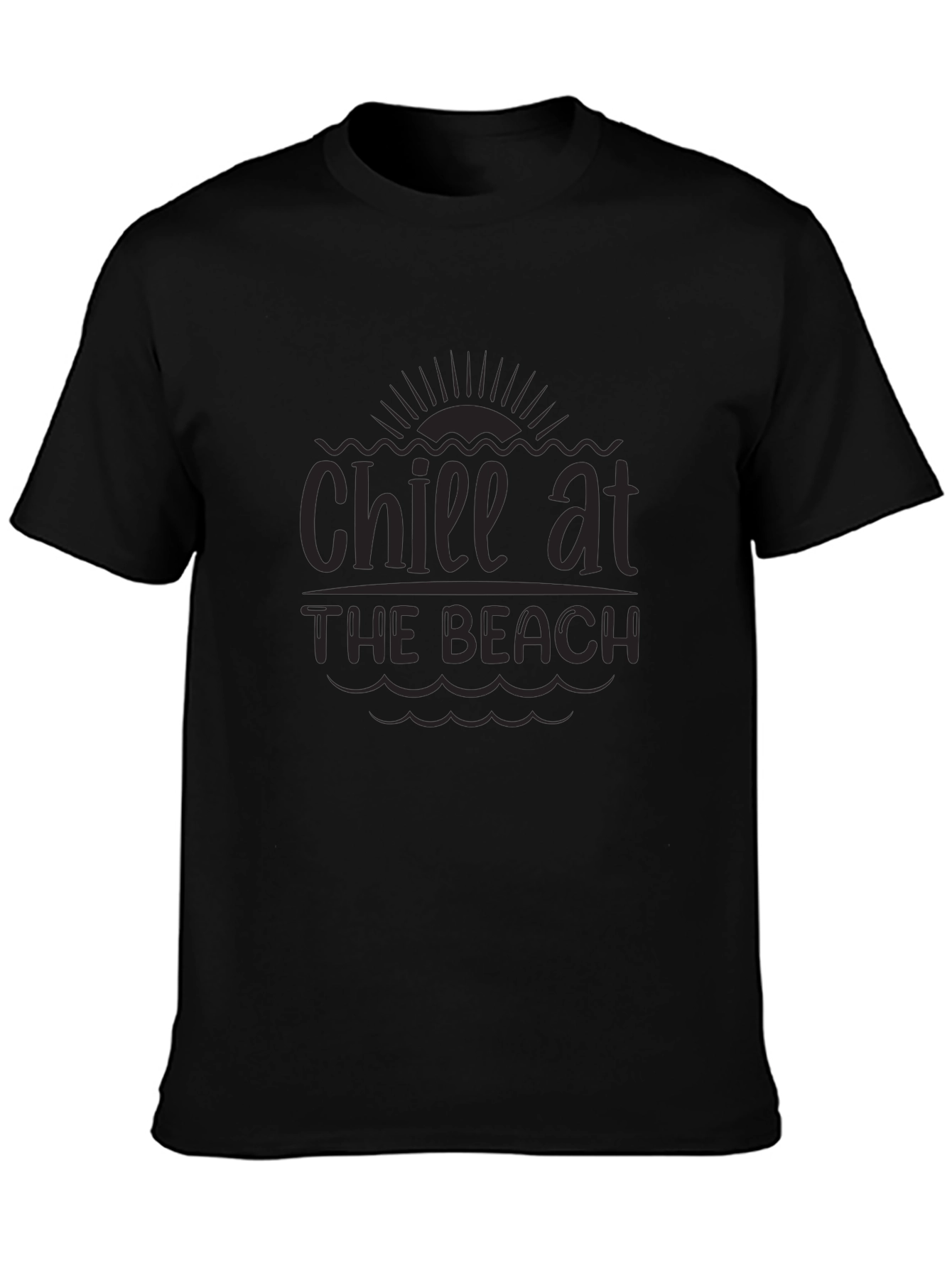 Chill at the Beach Black T-Shirt
