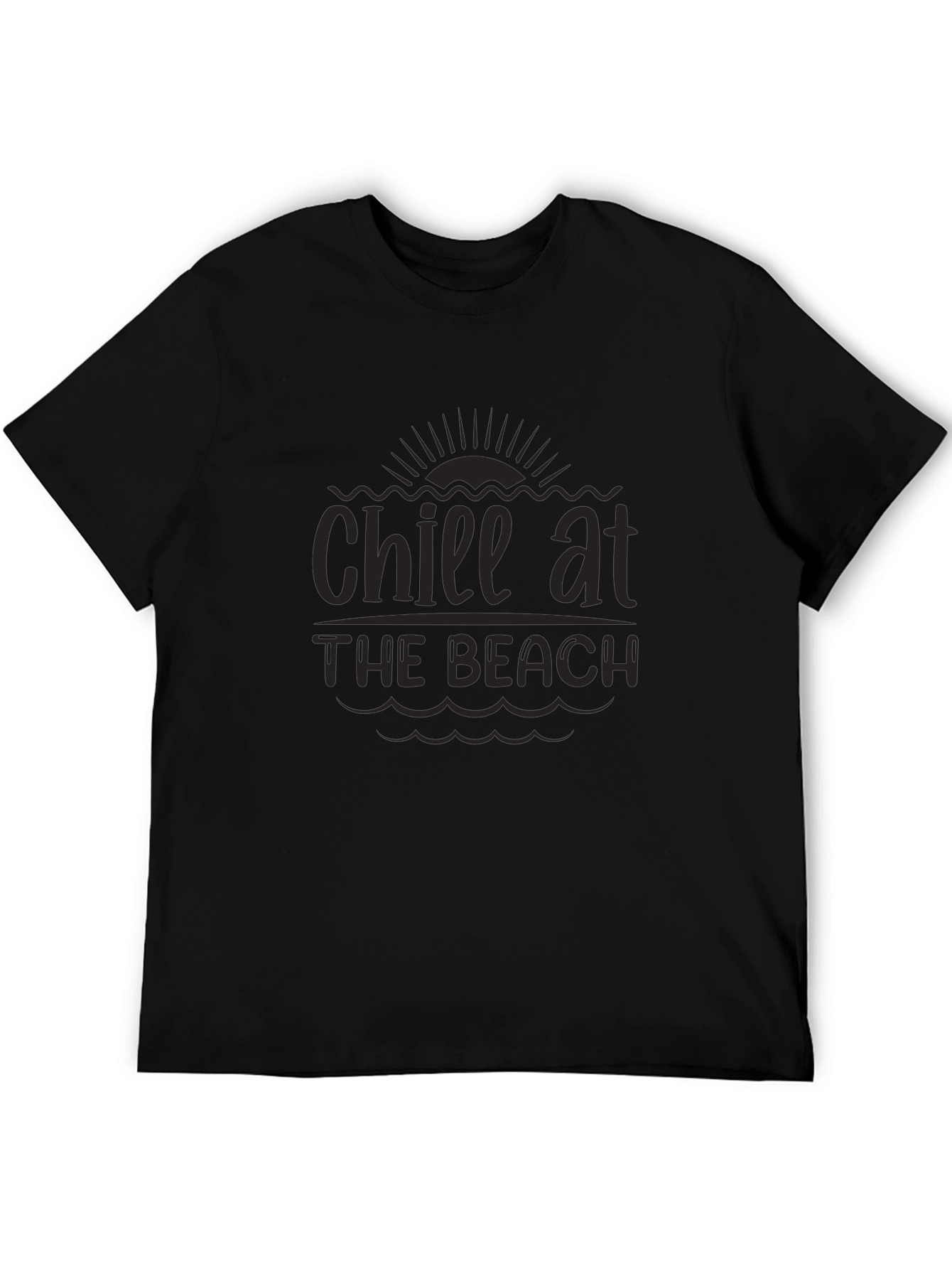 Chill at the Beach Black T-Shirt