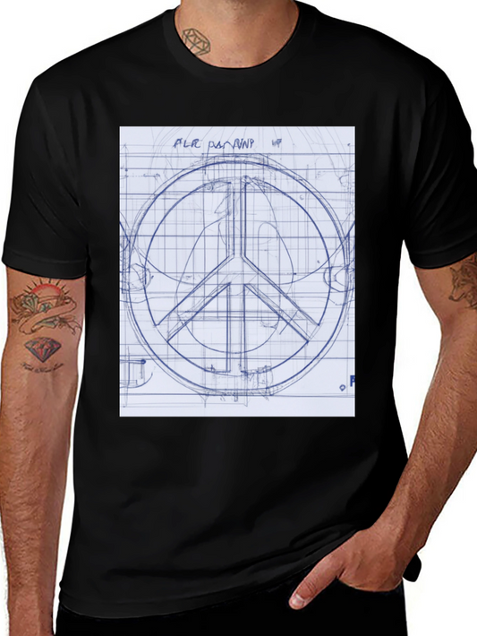 Blueprint Peace Sign Graphic Tee