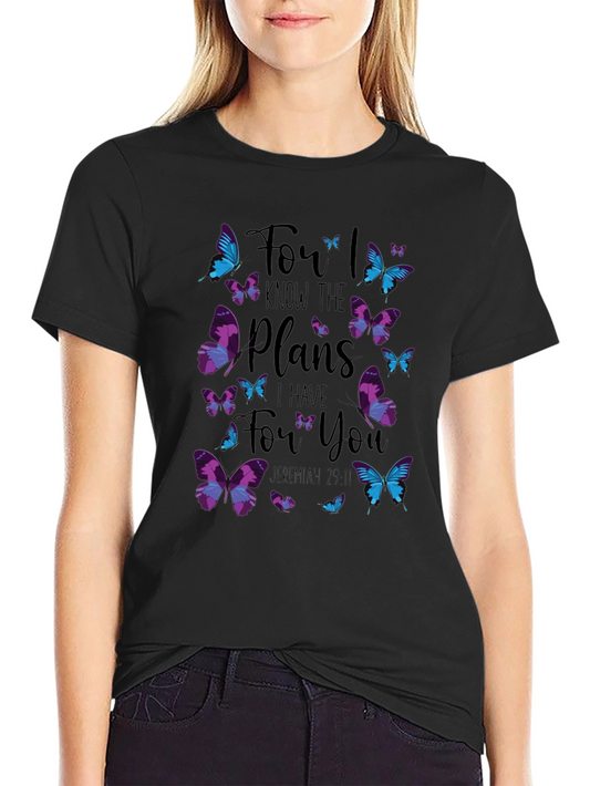 Faith Butterfly T-Shirt - Jeremiah 29:11 Christian Tee