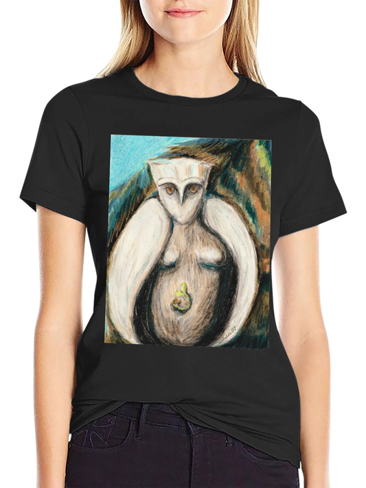 Owl Art Black T-Shirt