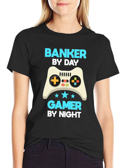 Banker By Day Gamer By Night T-Shirt