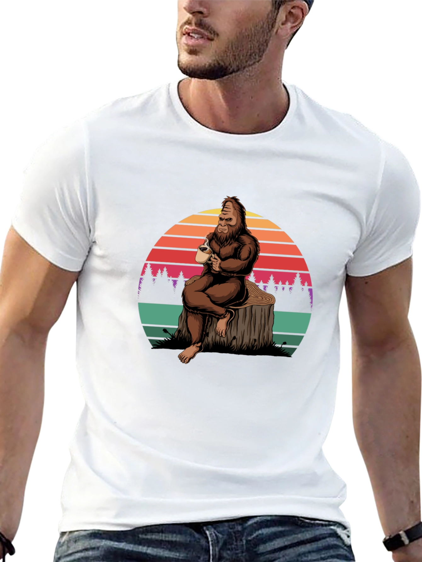 Bigfoot Coffee T-Shirt - Relaxed Sasquatch Tee
