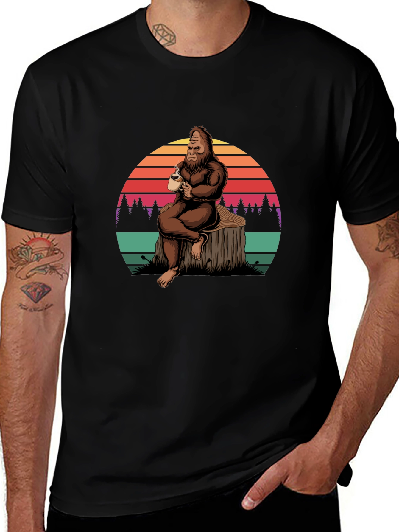 Bigfoot Coffee T-Shirt - Relaxed Sasquatch Tee
