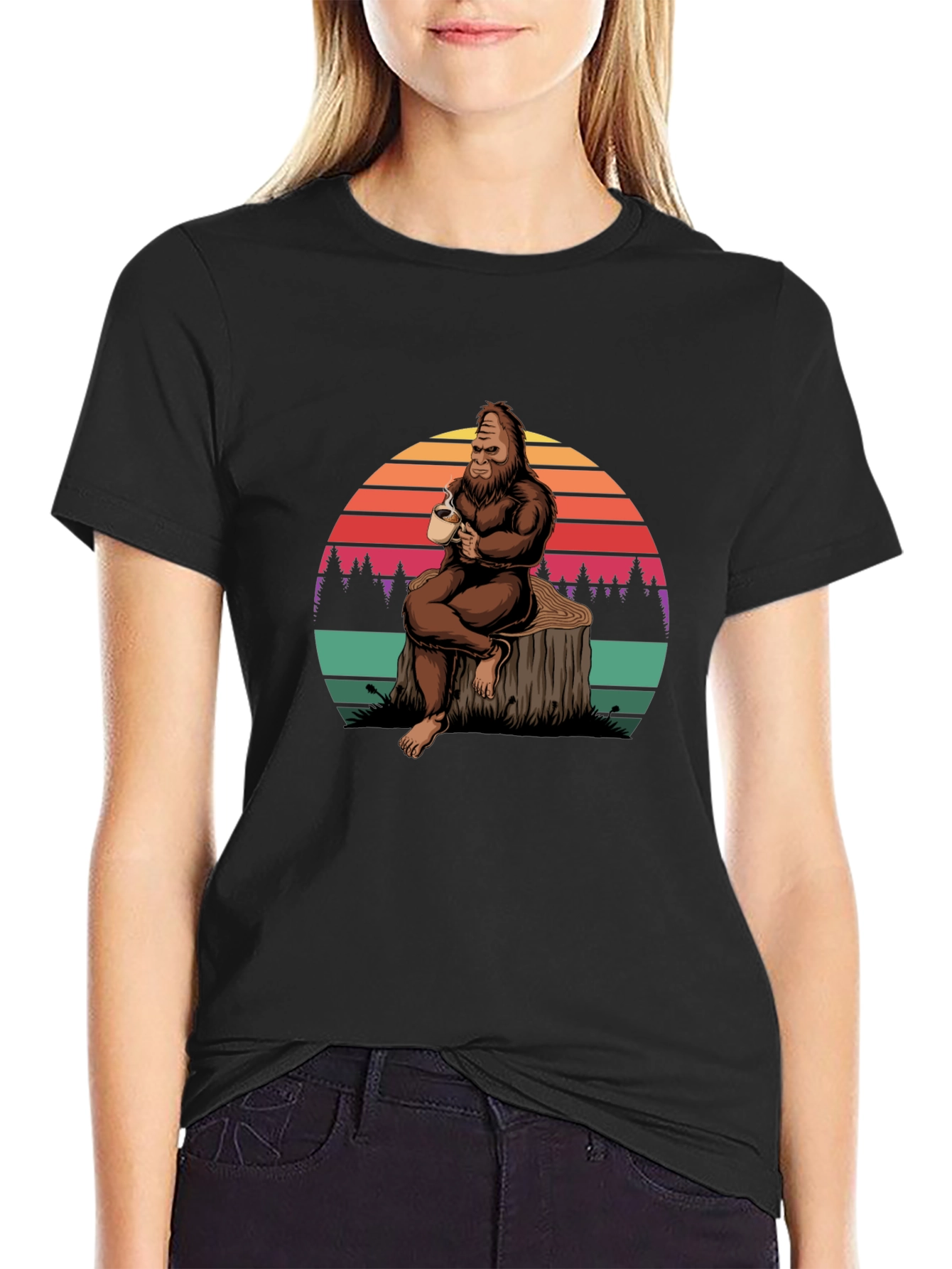 Bigfoot Coffee T-Shirt - Relaxed Sasquatch Tee