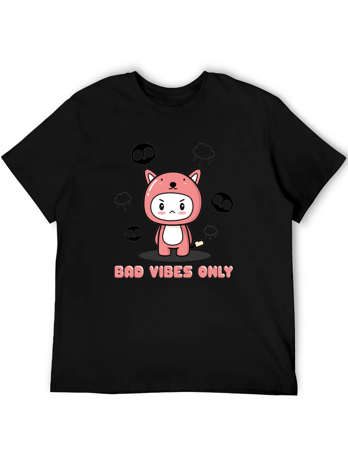 Bad Vibes Only Kawaii Graphic T-Shirt