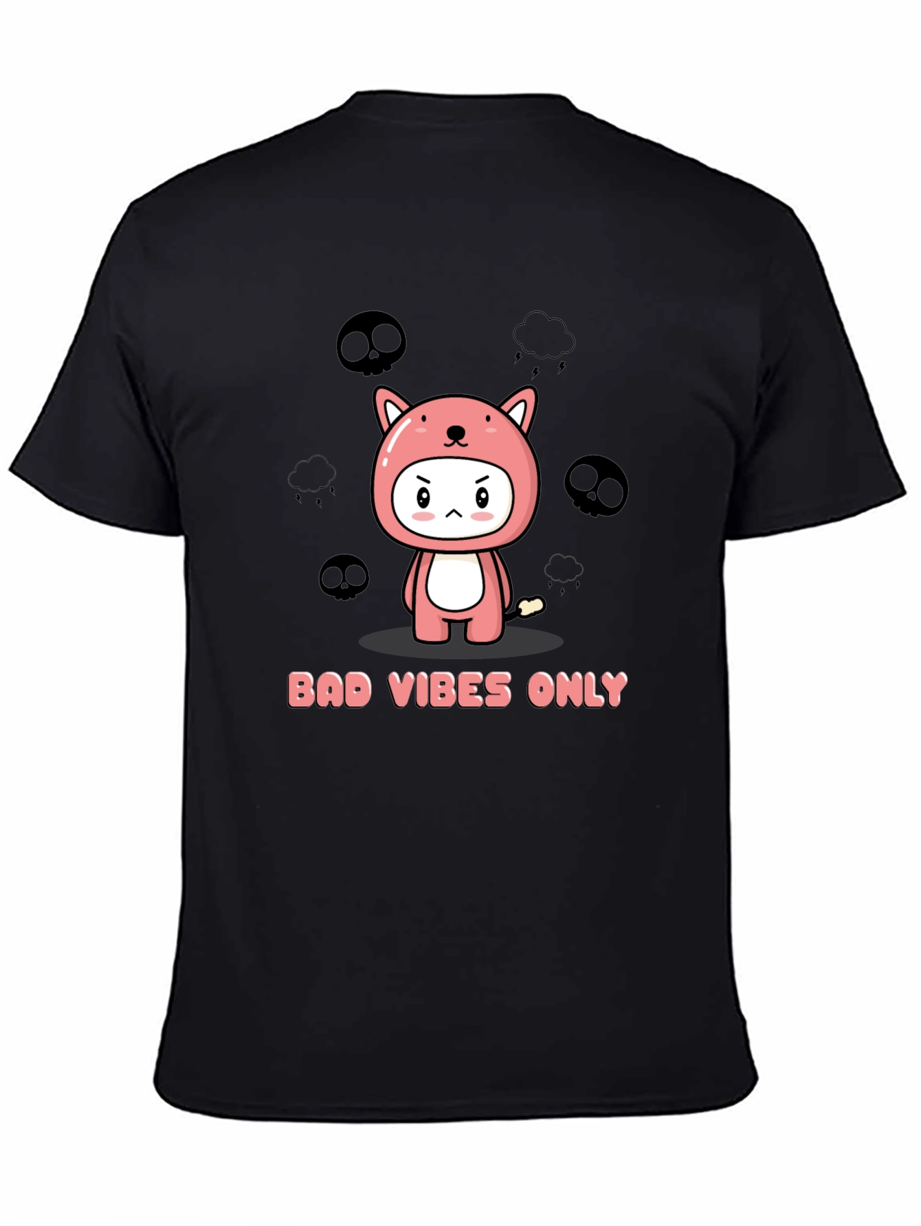 Bad Vibes Only Kawaii Graphic T-Shirt