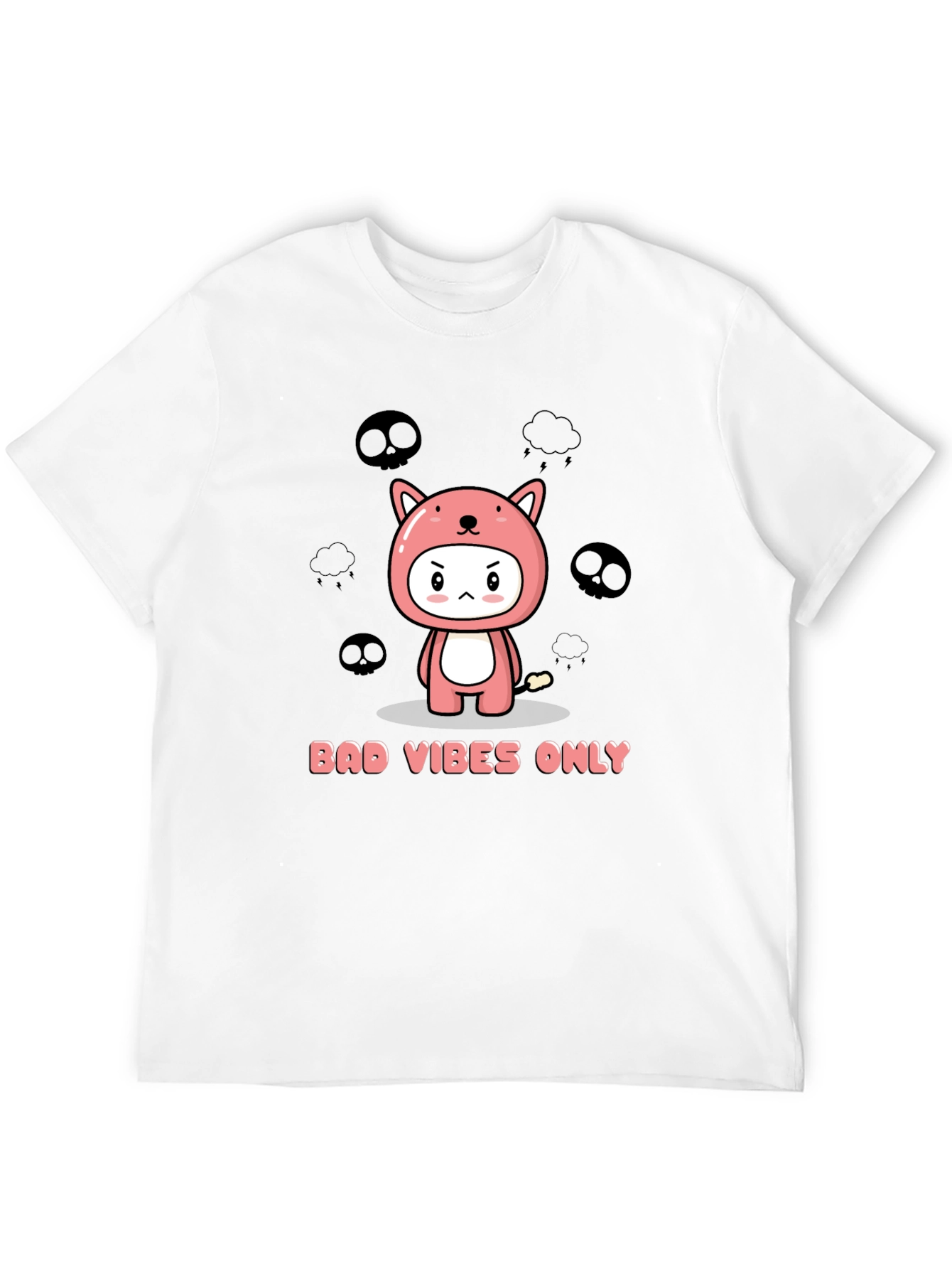 Bad Vibes Only Kawaii Graphic T-Shirt