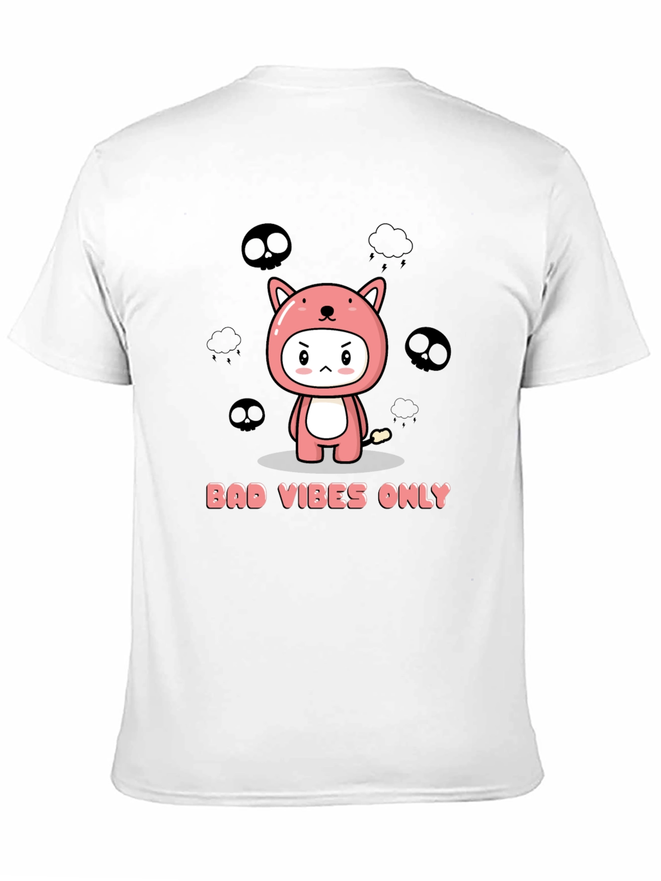 Bad Vibes Only Kawaii Graphic T-Shirt