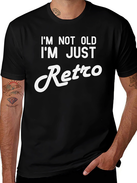 Funny Retro Graphic Tee - Mens Black T-Shirt