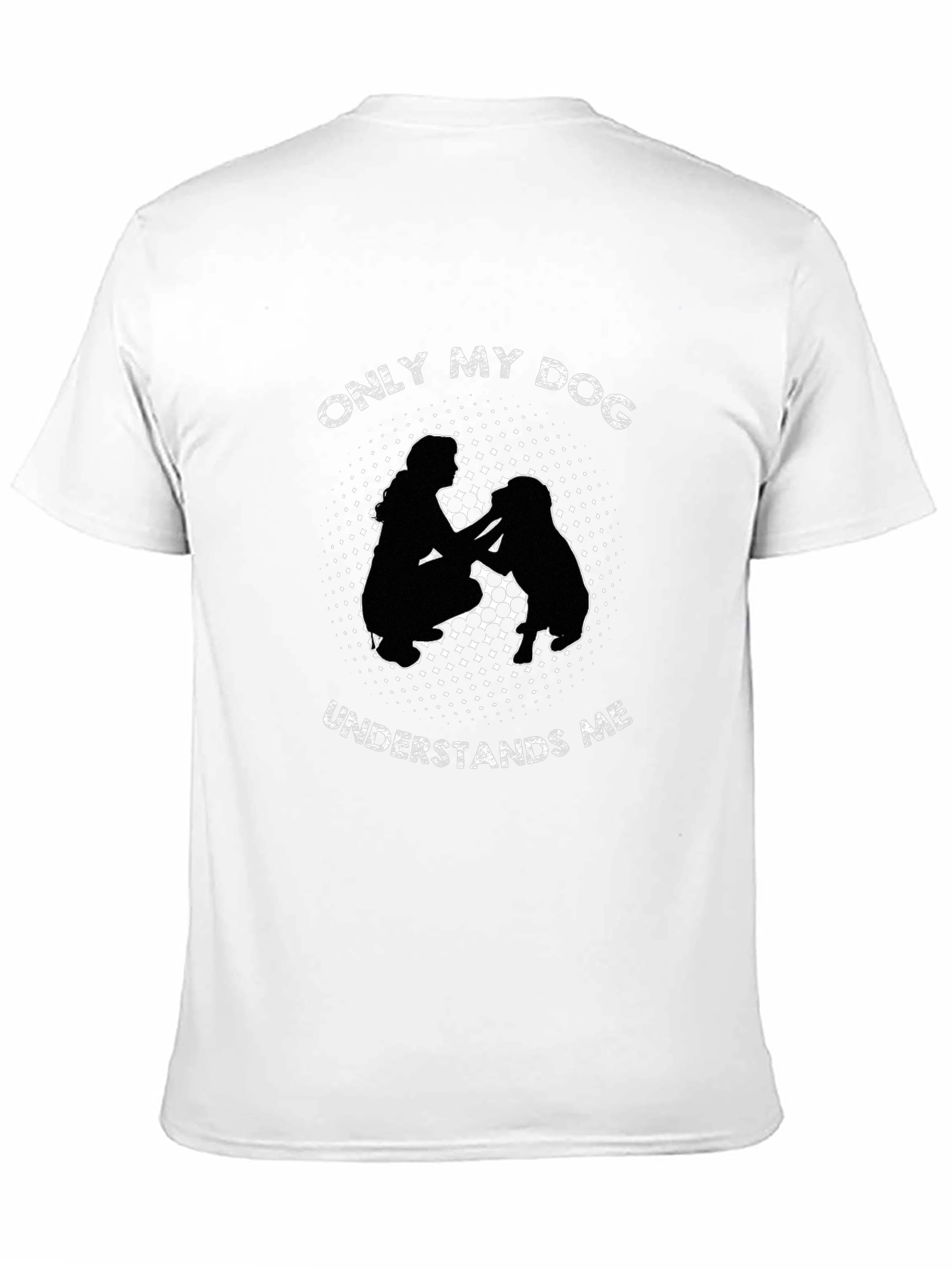 Only My Dog Understands Me Black T-Shirt