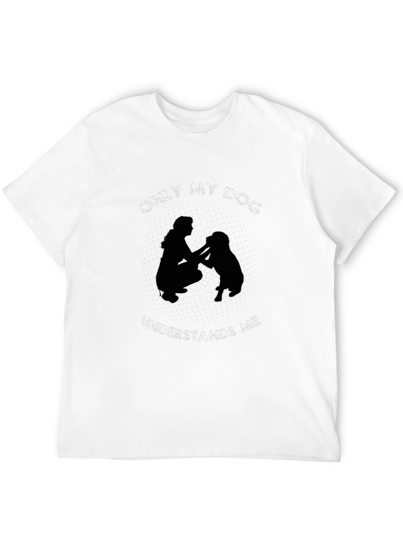 Only My Dog Understands Me Black T-Shirt