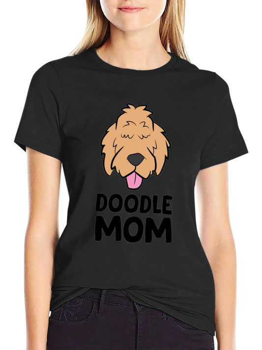 Doodle Mom Graphic Tee - Black