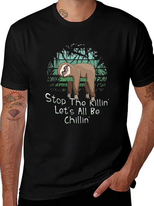 Sloth Chillin Graphic Tee - Relaxed Fit