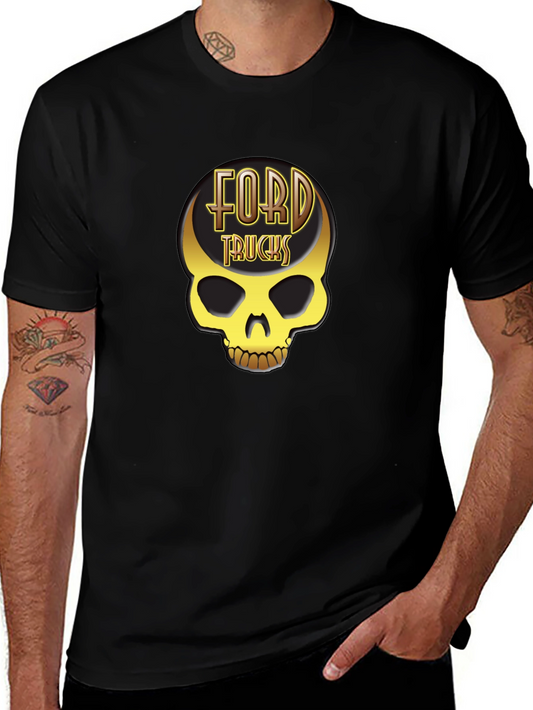 Ford Trucks Skull T-Shirt - Golden Graphic Tee