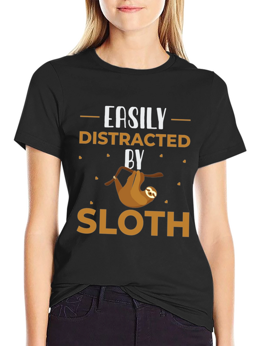 Easily Distracted By Sloth Graphic Tee