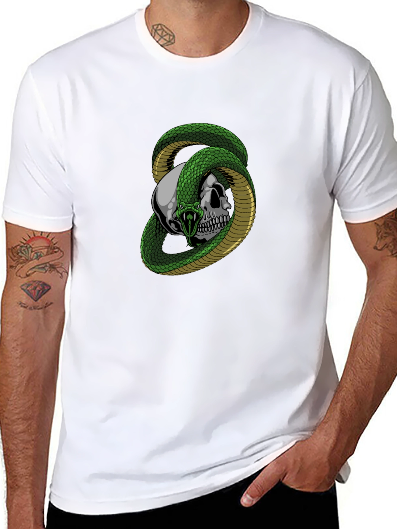Skull & Snake Graphic Tee - Dark T-Shirt