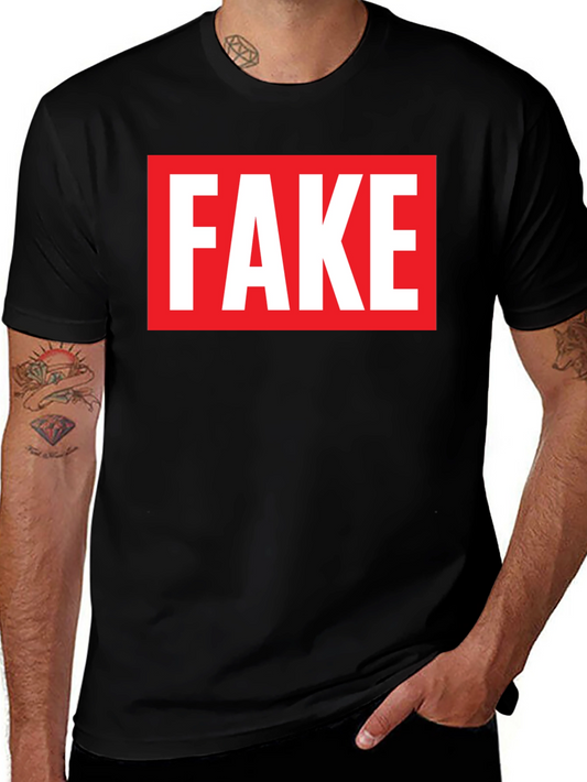 Fake Graphic Tee - Bold Statement T-Shirt