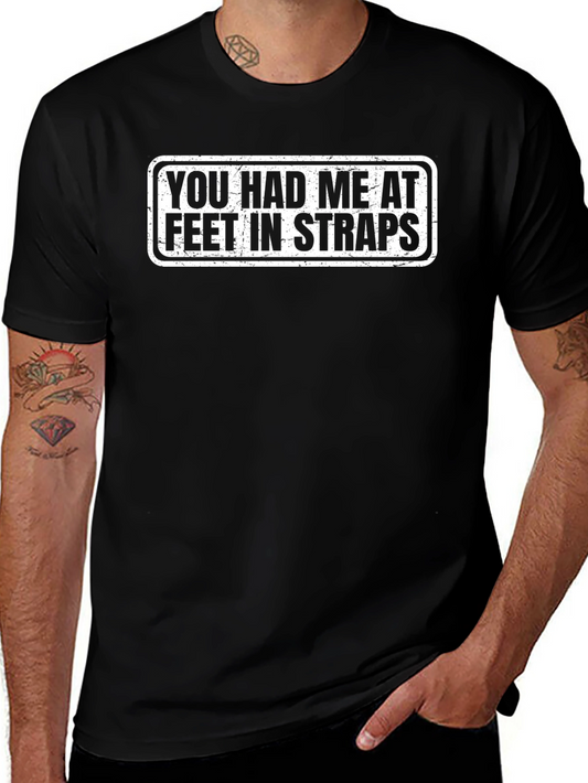 Funny Feet in Straps T-Shirt - Novelty Adult Humor Tee
