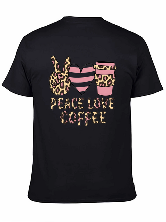 Peace Love Coffee Graphic Tee