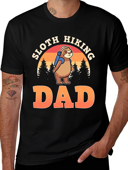 Sloth Hiking Dad T-Shirt - Adventure Ready