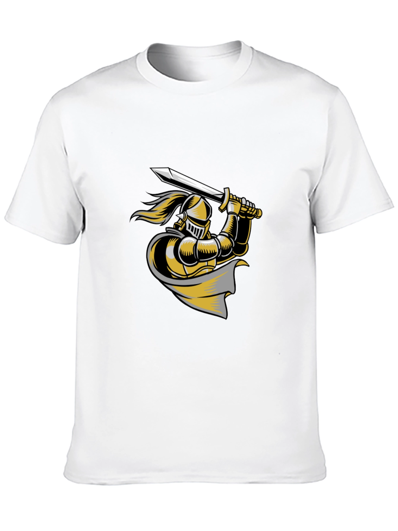 Knight Graphic Tee - Black Cotton T-Shirt
