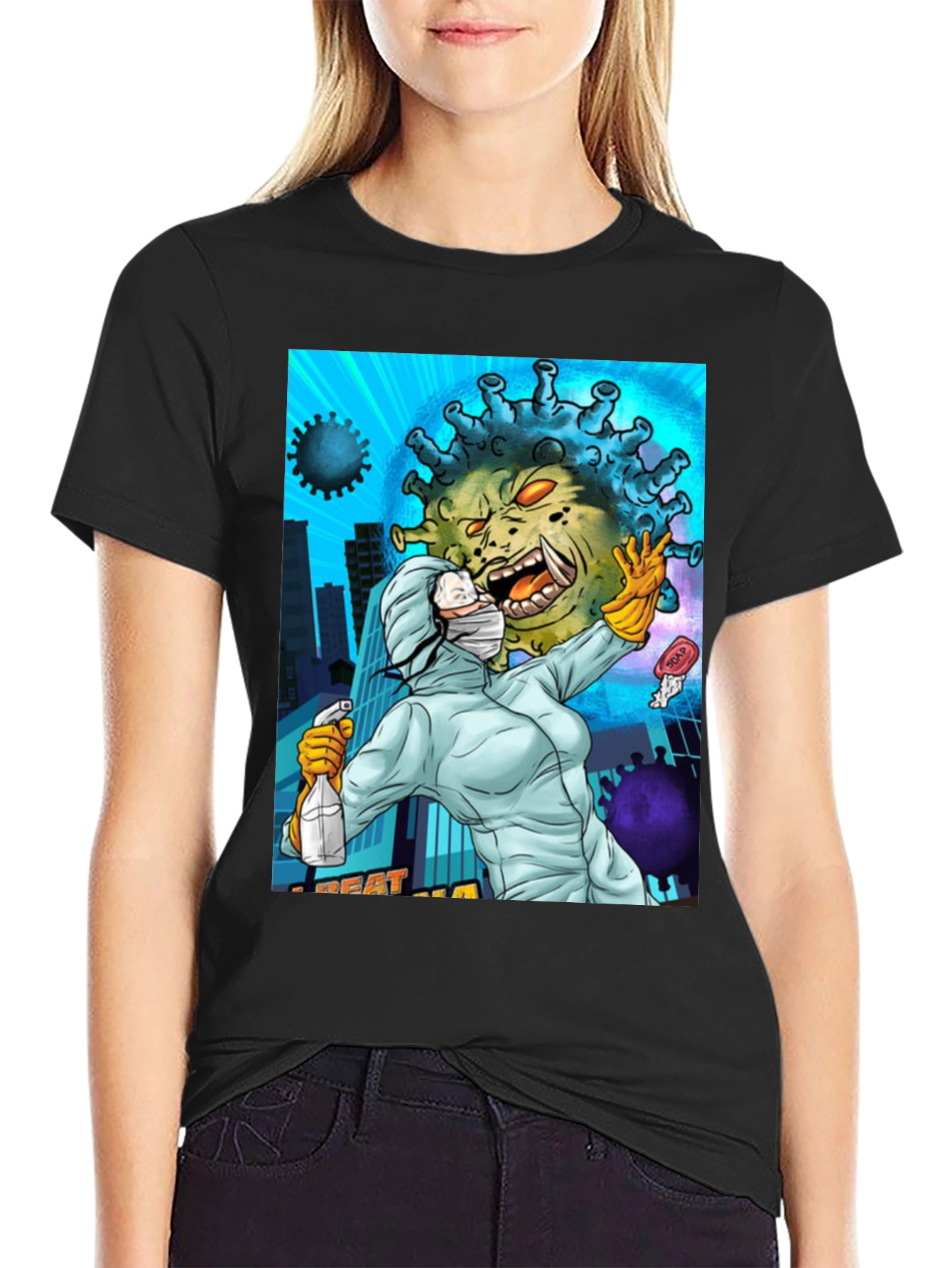 Beat the Virus T-Shirt - Black