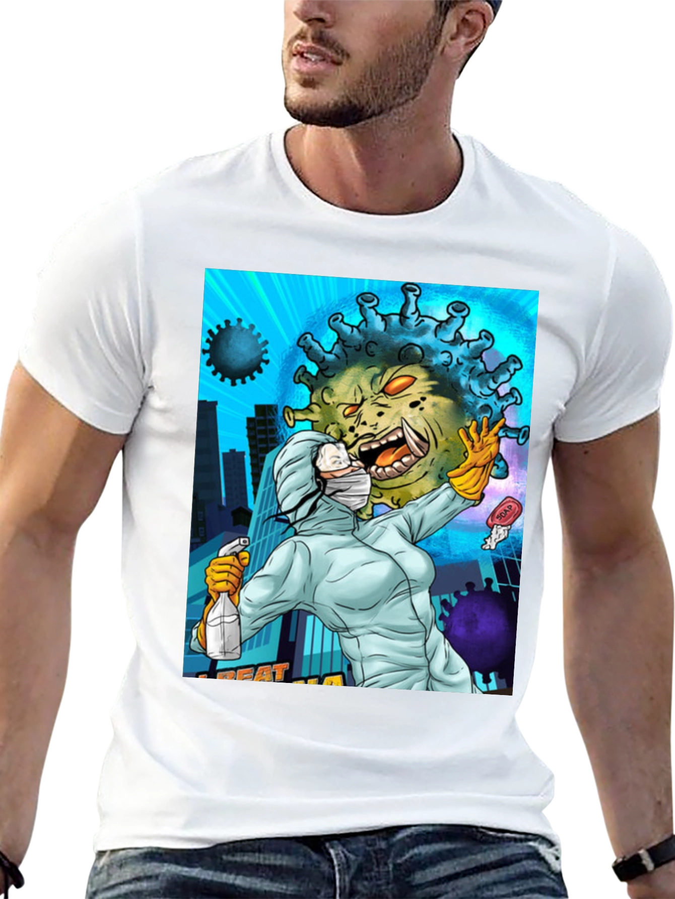 Beat the Virus T-Shirt - Black