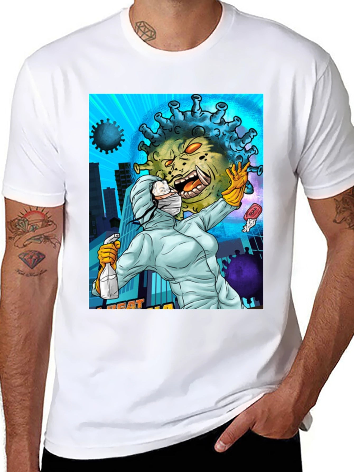 Beat the Virus T-Shirt - Black