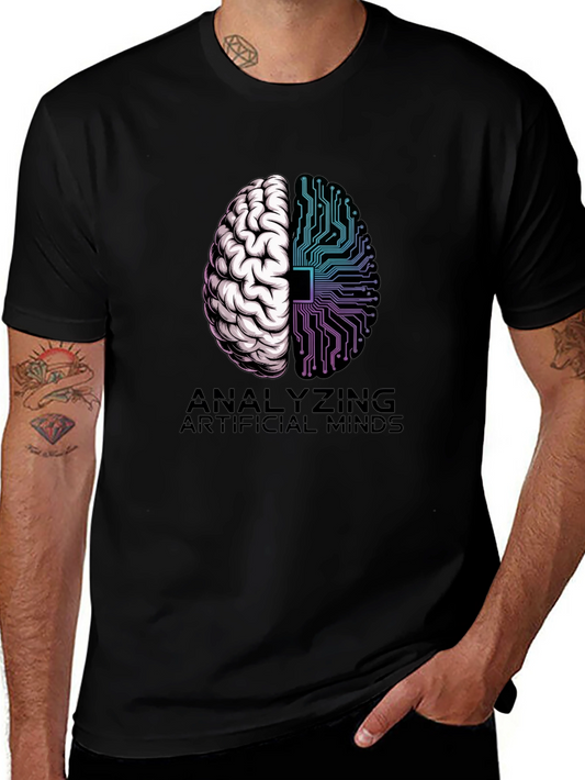 Analyzing Artificial Minds T-Shirt - Brain & Tech Design