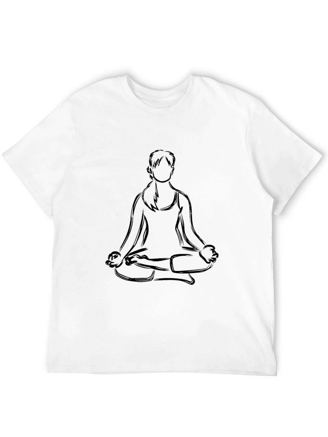Yoga Pose T-Shirt - Relaxed Fit Black Tee