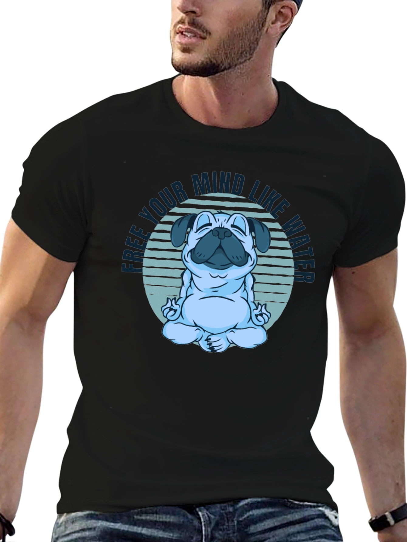 Zen Pug T-Shirt: Free Your Mind